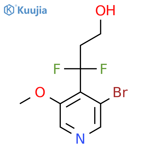 3-(3-bromo-5-methoxypyridin-4-yl)-3,3-difluoropropan-1-ol structure