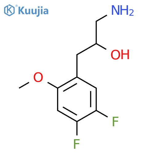 1-amino-3-(4,5-difluoro-2-methoxyphenyl)propan-2-ol structure