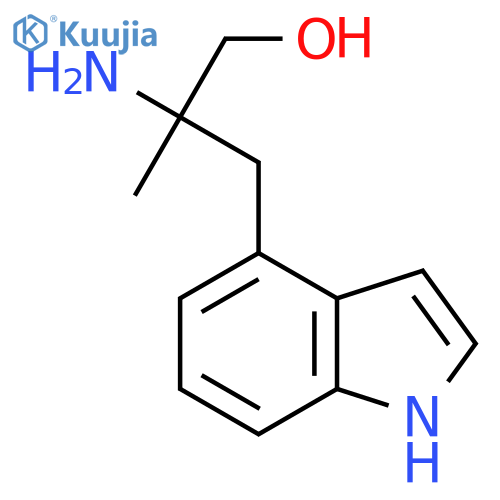 2-amino-3-(1H-indol-4-yl)-2-methylpropan-1-ol structure