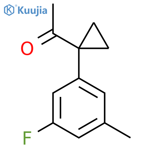 1-1-(3-fluoro-5-methylphenyl)cyclopropylethan-1-one structure