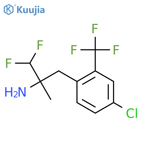 3-[4-Chloro-2-(trifluoromethyl)phenyl]-1,1-difluoro-2-methylpropan-2-amine structure