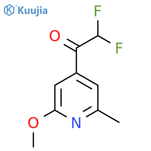 2,2-difluoro-1-(2-methoxy-6-methylpyridin-4-yl)ethan-1-one structure