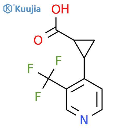2-3-(trifluoromethyl)pyridin-4-ylcyclopropane-1-carboxylic acid structure