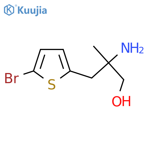 2-amino-3-(5-bromothiophen-2-yl)-2-methylpropan-1-ol structure