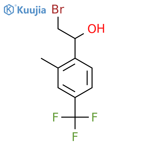 2-bromo-1-2-methyl-4-(trifluoromethyl)phenylethan-1-ol structure