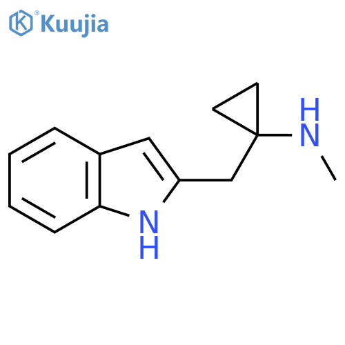 1-(1H-indol-2-yl)methyl-N-methylcyclopropan-1-amine structure