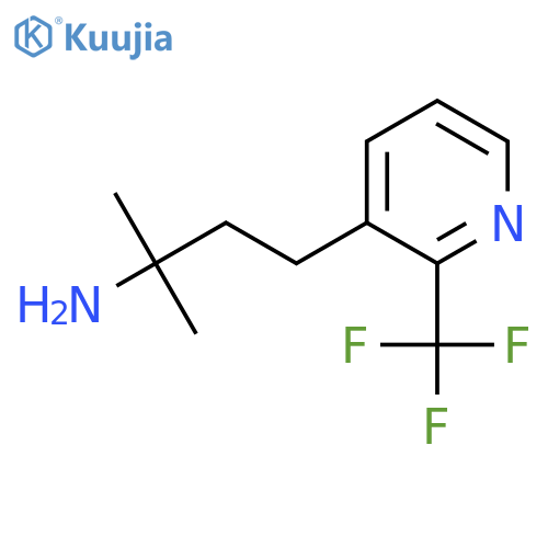 2-methyl-4-2-(trifluoromethyl)pyridin-3-ylbutan-2-amine structure