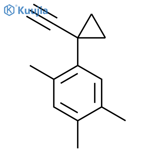 1-(1-ethynylcyclopropyl)-2,4,5-trimethylbenzene structure