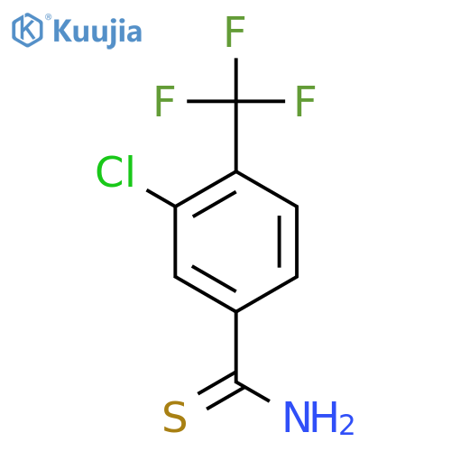 3-chloro-4-(trifluoromethyl)benzene-1-carbothioamide structure