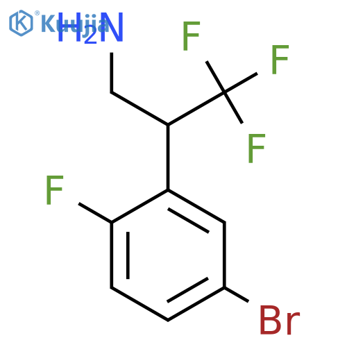 2-(5-bromo-2-fluorophenyl)-3,3,3-trifluoropropan-1-amine structure