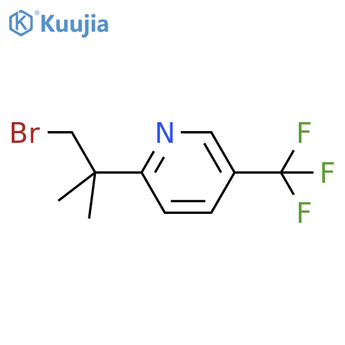 2-(1-bromo-2-methylpropan-2-yl)-5-(trifluoromethyl)pyridine structure