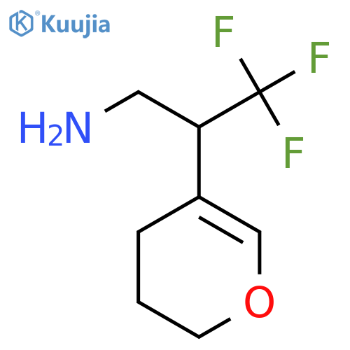 2-(3,4-dihydro-2H-pyran-5-yl)-3,3,3-trifluoropropan-1-amine structure