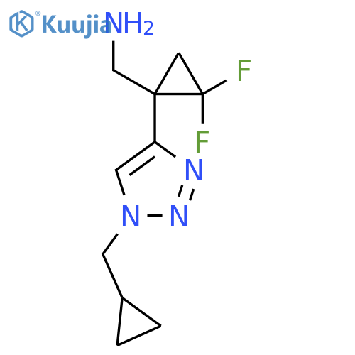 {1-1-(cyclopropylmethyl)-1H-1,2,3-triazol-4-yl-2,2-difluorocyclopropyl}methanamine structure