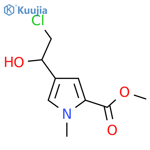 methyl 4-(2-chloro-1-hydroxyethyl)-1-methyl-1H-pyrrole-2-carboxylate structure