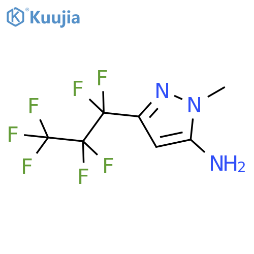 3-(heptafluoropropyl)-1-methyl-1H-pyrazol-5-amine structure