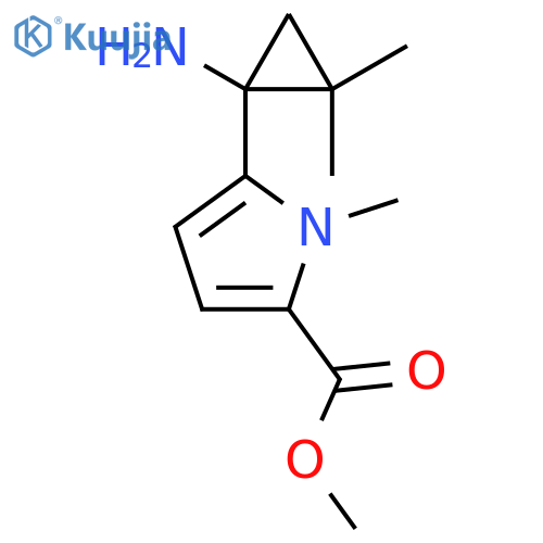 methyl 5-(1-amino-2,2-dimethylcyclopropyl)-1-methyl-1H-pyrrole-2-carboxylate structure