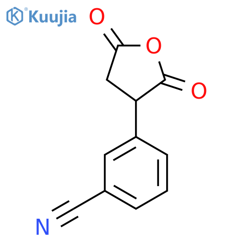 3-(2,5-dioxooxolan-3-yl)benzonitrile structure