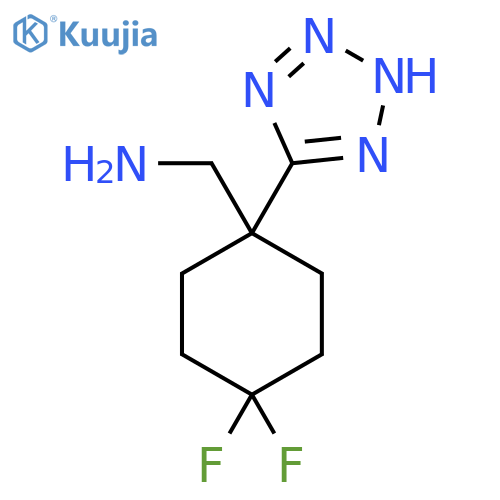4,4-difluoro-1-(1H-1,2,3,4-tetrazol-5-yl)cyclohexylmethanamine structure