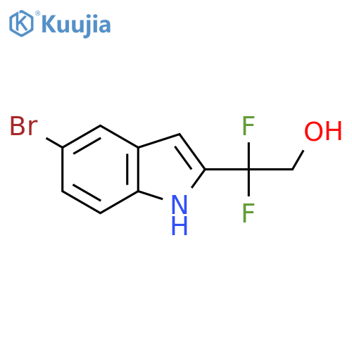 2-(5-bromo-1H-indol-2-yl)-2,2-difluoroethan-1-ol structure