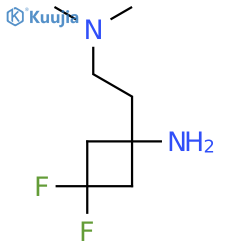 1-2-(dimethylamino)ethyl-3,3-difluorocyclobutan-1-amine structure