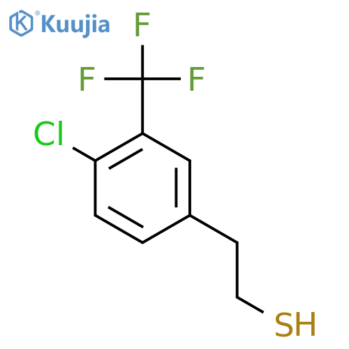 2-4-chloro-3-(trifluoromethyl)phenylethane-1-thiol structure