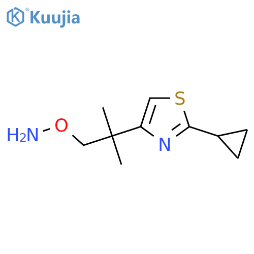 O-2-(2-cyclopropyl-1,3-thiazol-4-yl)-2-methylpropylhydroxylamine structure