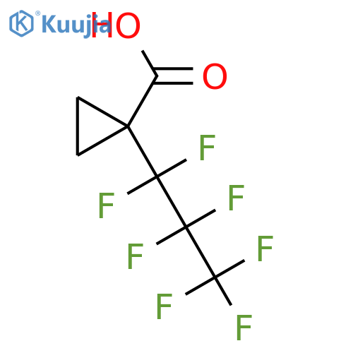 1-(heptafluoropropyl)cyclopropane-1-carboxylic acid structure