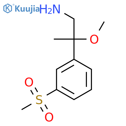 2-(3-Methanesulfonylphenyl)-2-methoxypropan-1-amine structure