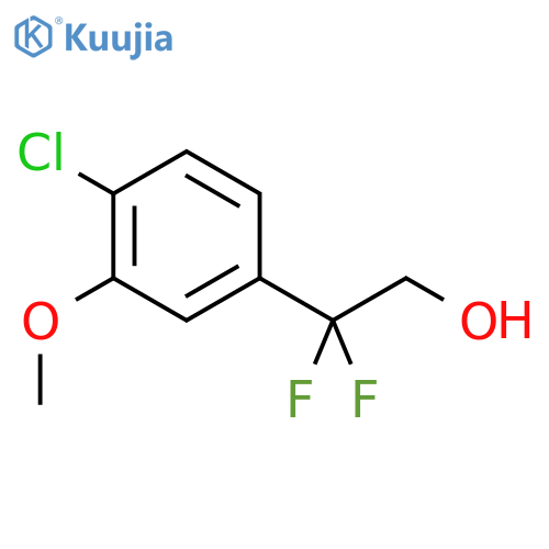 2-(4-chloro-3-methoxyphenyl)-2,2-difluoroethan-1-ol structure