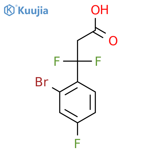 3-(2-bromo-4-fluorophenyl)-3,3-difluoropropanoic acid structure