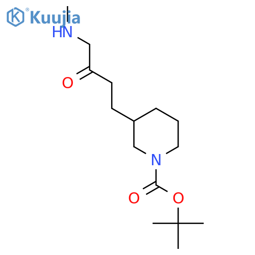 tert-butyl 3-4-(methylamino)-3-oxobutylpiperidine-1-carboxylate structure