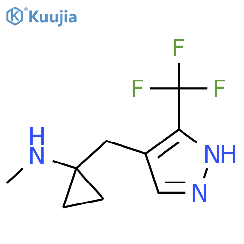 N-methyl-1-{3-(trifluoromethyl)-1H-pyrazol-4-ylmethyl}cyclopropan-1-amine structure