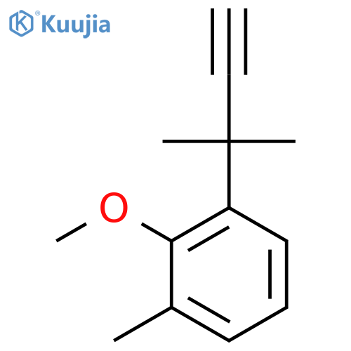 2-methoxy-1-methyl-3-(2-methylbut-3-yn-2-yl)benzene structure