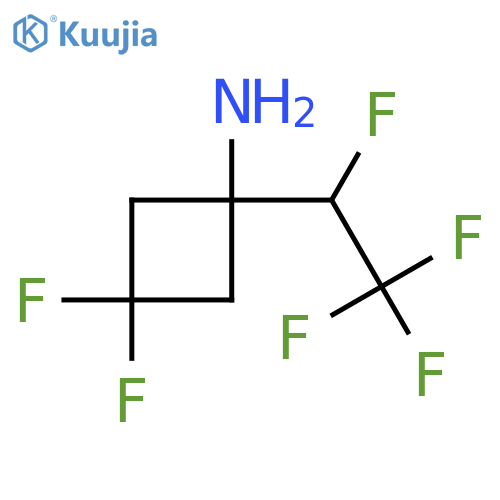 3,3-difluoro-1-(1,2,2,2-tetrafluoroethyl)cyclobutan-1-amine structure