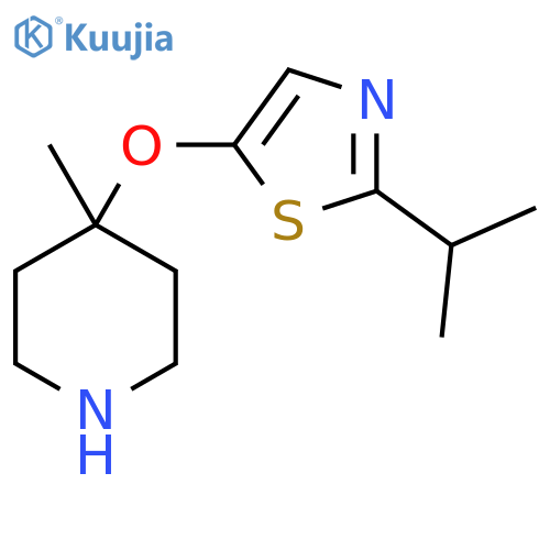 4-methyl-4-{2-(propan-2-yl)-1,3-thiazol-5-yloxy}piperidine structure