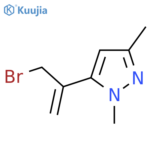 5-(3-bromoprop-1-en-2-yl)-1,3-dimethyl-1H-pyrazole structure