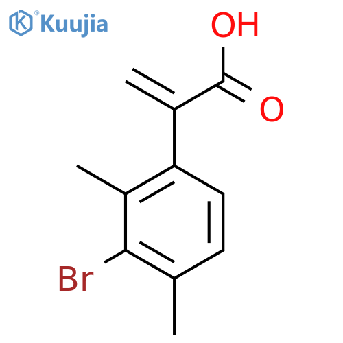 2-(3-bromo-2,4-dimethylphenyl)prop-2-enoic acid structure