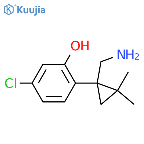 2-1-(aminomethyl)-2,2-dimethylcyclopropyl-5-chlorophenol structure