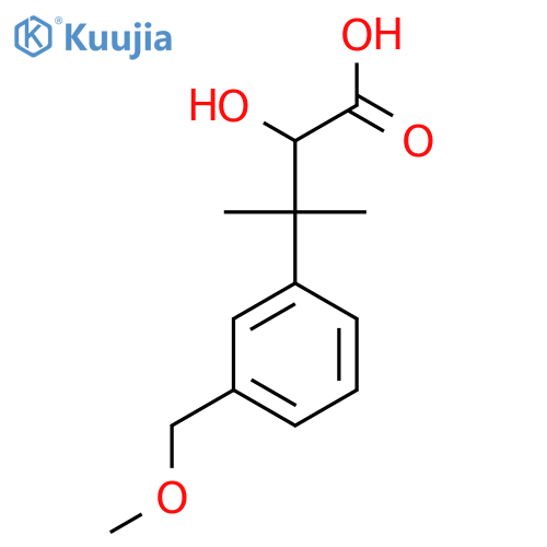 2-hydroxy-3-3-(methoxymethyl)phenyl-3-methylbutanoic acid structure