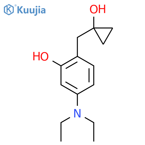 5-(diethylamino)-2-(1-hydroxycyclopropyl)methylphenol structure