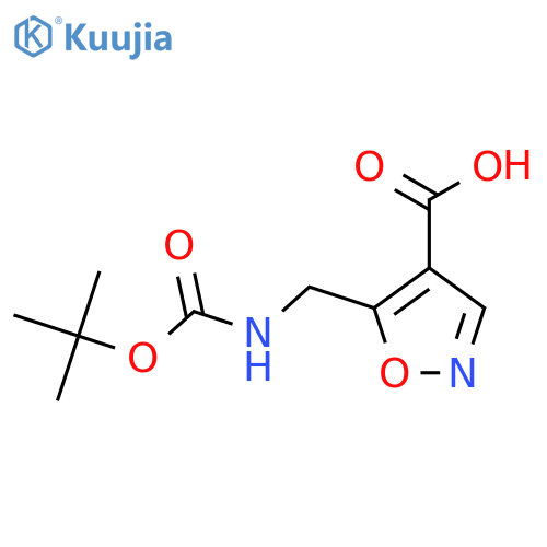 5-({(tert-butoxy)carbonylamino}methyl)-1,2-oxazole-4-carboxylic acid structure