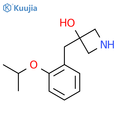 3-{2-(propan-2-yloxy)phenylmethyl}azetidin-3-ol structure