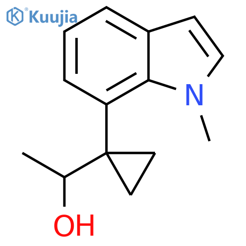 1-1-(1-methyl-1H-indol-7-yl)cyclopropylethan-1-ol structure