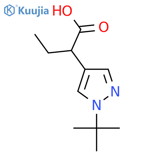 2-(1-tert-butyl-1H-pyrazol-4-yl)butanoic acid structure