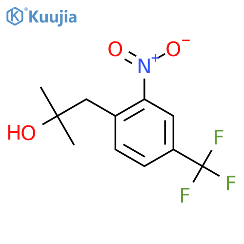 2-methyl-1-2-nitro-4-(trifluoromethyl)phenylpropan-2-ol structure