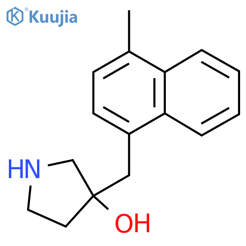 3-(4-methylnaphthalen-1-yl)methylpyrrolidin-3-ol structure