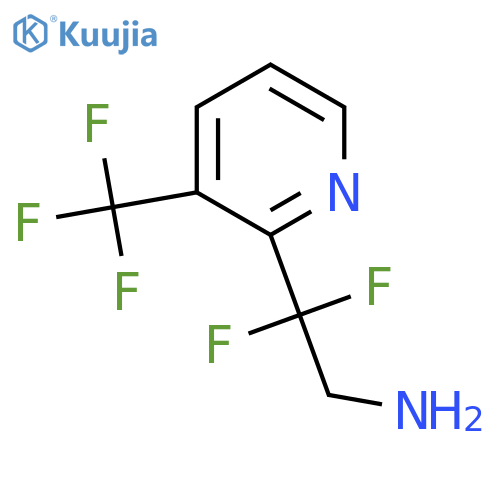 2,2-difluoro-2-3-(trifluoromethyl)pyridin-2-ylethan-1-amine structure