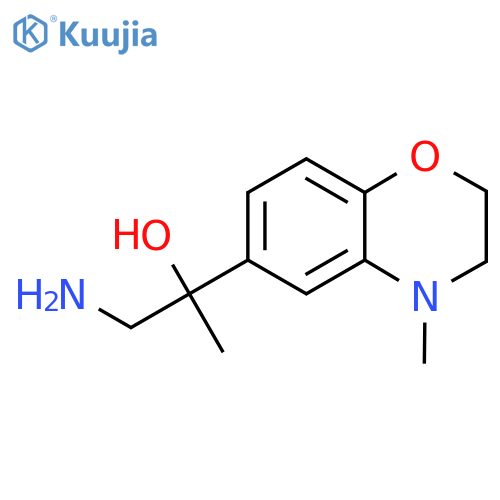 1-amino-2-(4-methyl-3,4-dihydro-2H-1,4-benzoxazin-6-yl)propan-2-ol structure