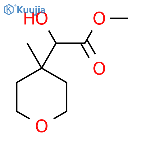 methyl 2-hydroxy-2-(4-methyloxan-4-yl)acetate structure