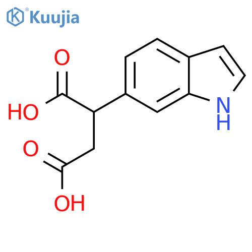 2-(1H-indol-6-yl)butanedioic acid structure